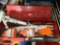 2 TOOLBOXES MISC HAND TOOLS, WELDING ROD