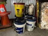 5 BUCKETS OF HYDRAULIC OIL