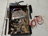 FLAT OF WRENCHES, SOCKETS, HAND TOOLS