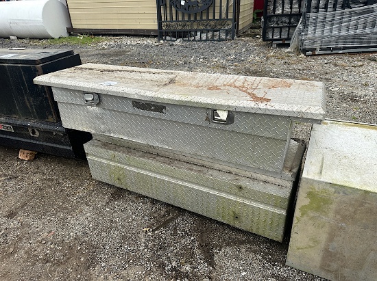 (2) DIAMOND PLATE TRUCK TOOLBOXES