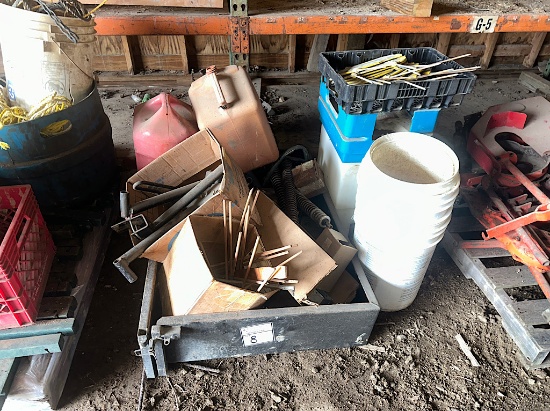 CARRY-ALL BED, GAS CANS, BUCKETS, WATER TANK