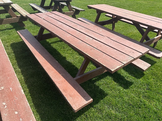 8' WOODEN PICNIC TABLE