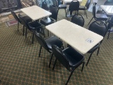 3 TABLES WITH 14 CHAIRS