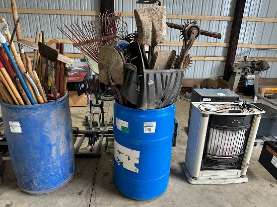 BARREL OF HAND TOOLS