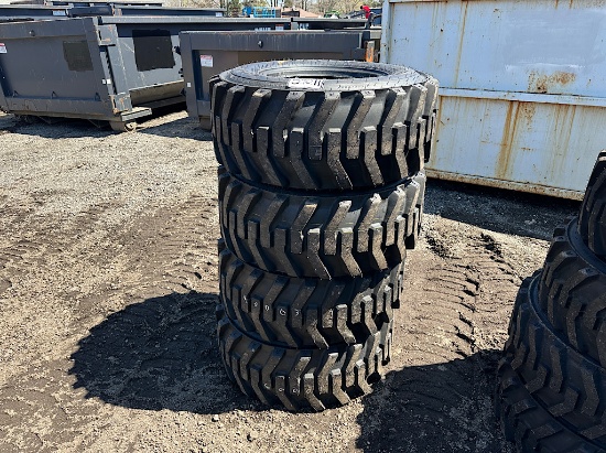 (4) ASCENSO 12-16.5 SKID LOADER TIRES