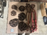 PALLET OF CHAINS AND BINDERS