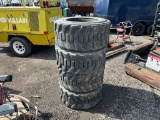(4) CATERPILLAR 12-16.5 SKID LOADER TIRES