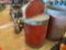 VINTAGE TIN TRASH CAN
