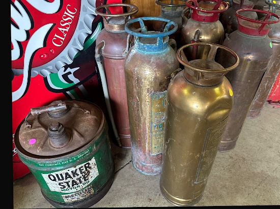 3 COPPER FIRE EXTINGUISHERS