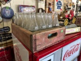 (27) JEFFERS GLASS BOTTLES/ ROYAL CROWN COLA CRATE