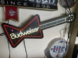 BUDWEISER LIGHTED GUITAR SIGN