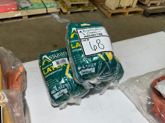 3 PACKS OF LATEX GLOVES