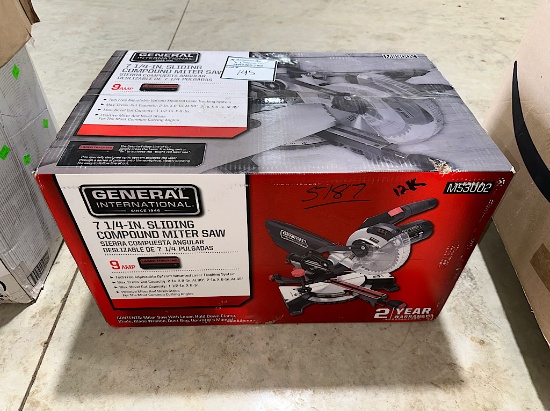 GENERAL INTERNATIONAL 7 1/4" SLIDING COMPOUND MITER SAW