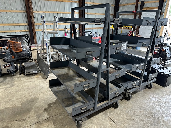 HEAVY DUTY ROLLING PARTS SHELF