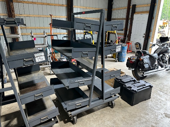 HEAVY DUTY ROLLING PARTS SHELF