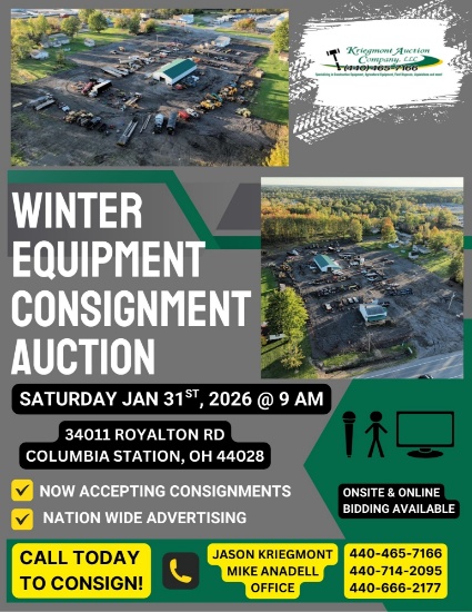 WINTER EQUIPMENT CONSIGNMENT AUCTION