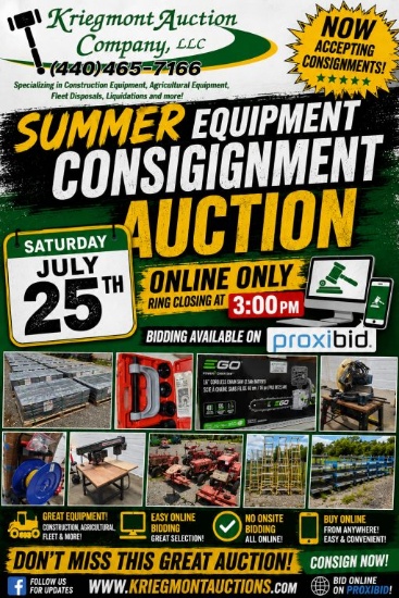 ONLINE ONLY RING- Summer consignment auction