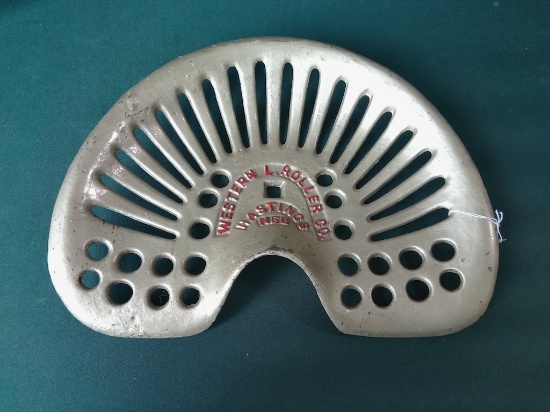 Western L. Roller Co Cast Iron Tractor Seat