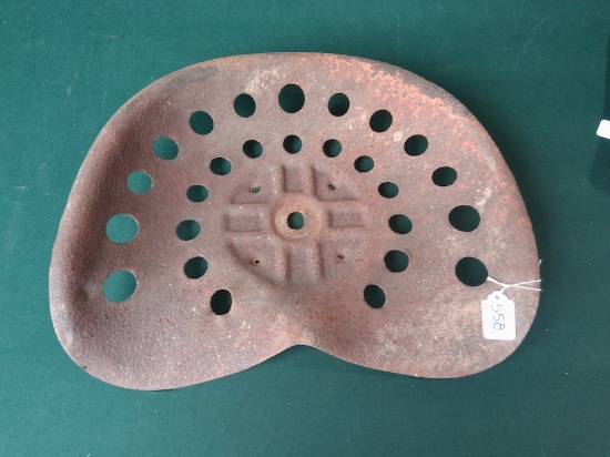 17.5" x 14" Tin Tractor Seat