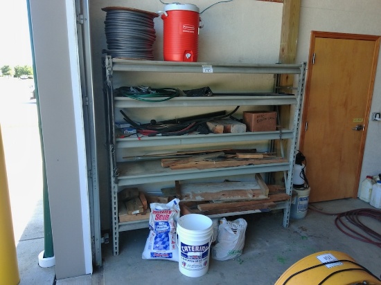 Metal Shelf with Contents