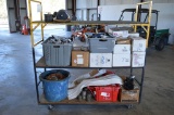 Storage Shelve Unit with Miscellaneous Items