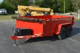 2025 D2E 12' Tandem Axle Dump Trailer (Red)