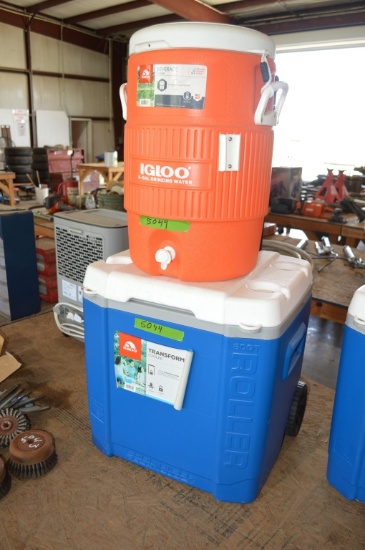 Igloo 60 Qt Cooler & 5 Gal Beverage Cooler