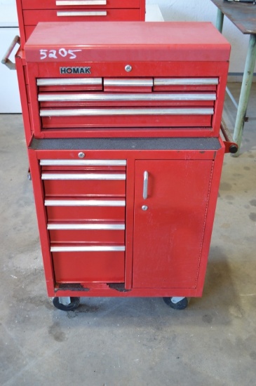 Homak Toolbox & Cabinet Set W/Tools