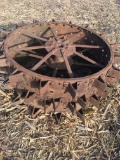 2 Steel Wheels, believed to be used on steam engine