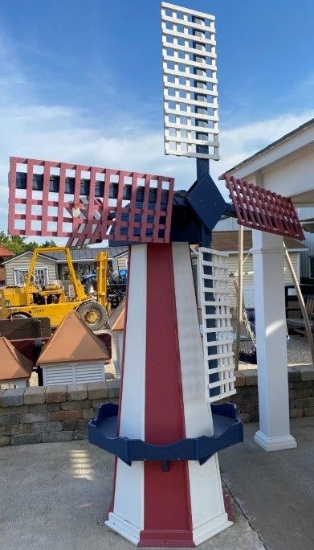 7' Patriotic Windmill