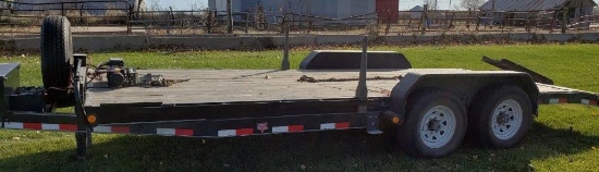 2015 PJ 7’x18’ Tandem Axle Flatbed Trailer