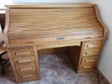 60” Oak Rolltop Desk made by Leopold Desk Co., Burlington, IA