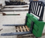 Heavy Duty Adj. Width Forklift Attachment for JD Loader