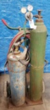 Oxy-Acetylene Torch set on cart w/ tanks