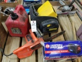 Fan, Chainsaw, Air Comp. & Gas Jug