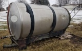1600 gal. SS Tank on steel frame