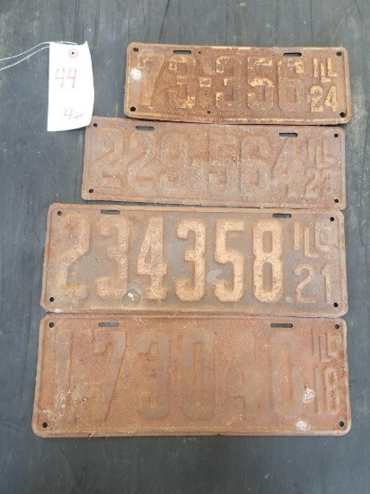 4 - Antique License Plates