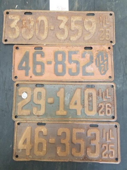 4 - Antique License Plates