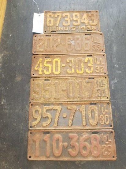 6 - Antique License Plates