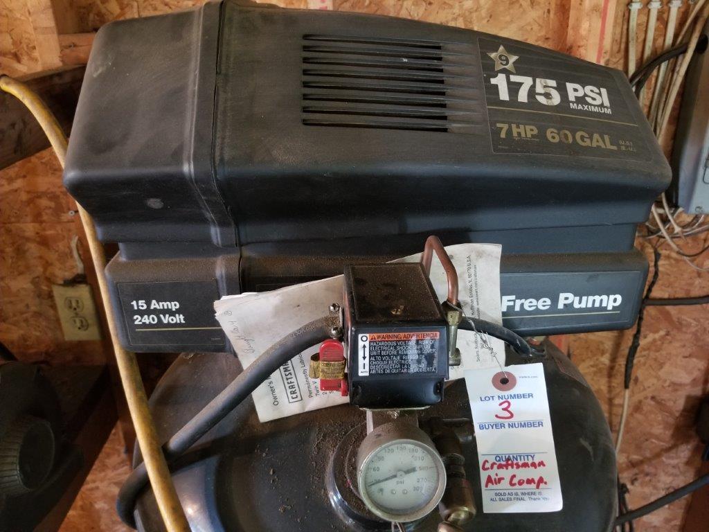 Craftsman 7HP 60 Gallon Professional Air Proxibid