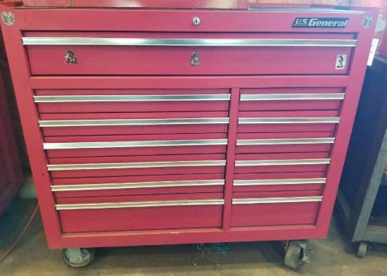US General 42" 13 Drawer Rolling Tool Cabinet