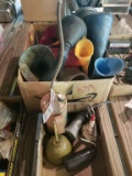 2 Boxes - Funnels & Oil Cans