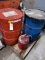 Pallet w/ 2 Barrels & Gas Can