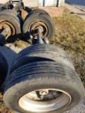 Semi-Trailer Axle w/ Rims & Tires