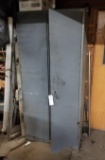 Grey Steel Cabinet w/ contents