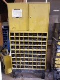 Yellow Bolt Bin on Stand, 2 Door Cabinet