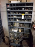 Grey Steel Parts Bin & Contents