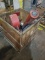 Crate w/ Belting, Metal Shields & Misc.