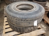 11R22.5 Tire on Rim