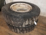 11R22.5 Tire on Rim